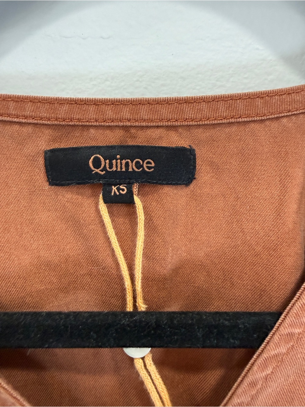 Quince Rust Button-Front Mini Dress - Picture 4 of 5